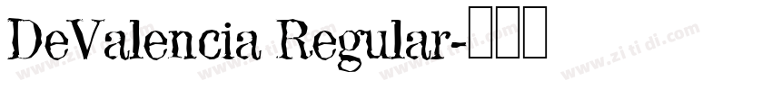 DeValencia Regular字体转换